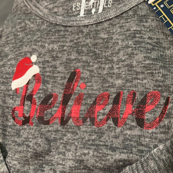 Toddler “Believe” Holiday Pajama 2 Piece Set Size 3T - Picture 2 of 8